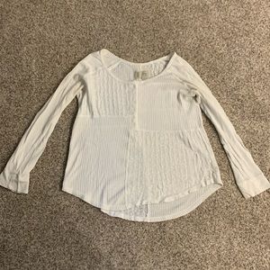 Anthropologie Saturday Sunday White Knit Shirt